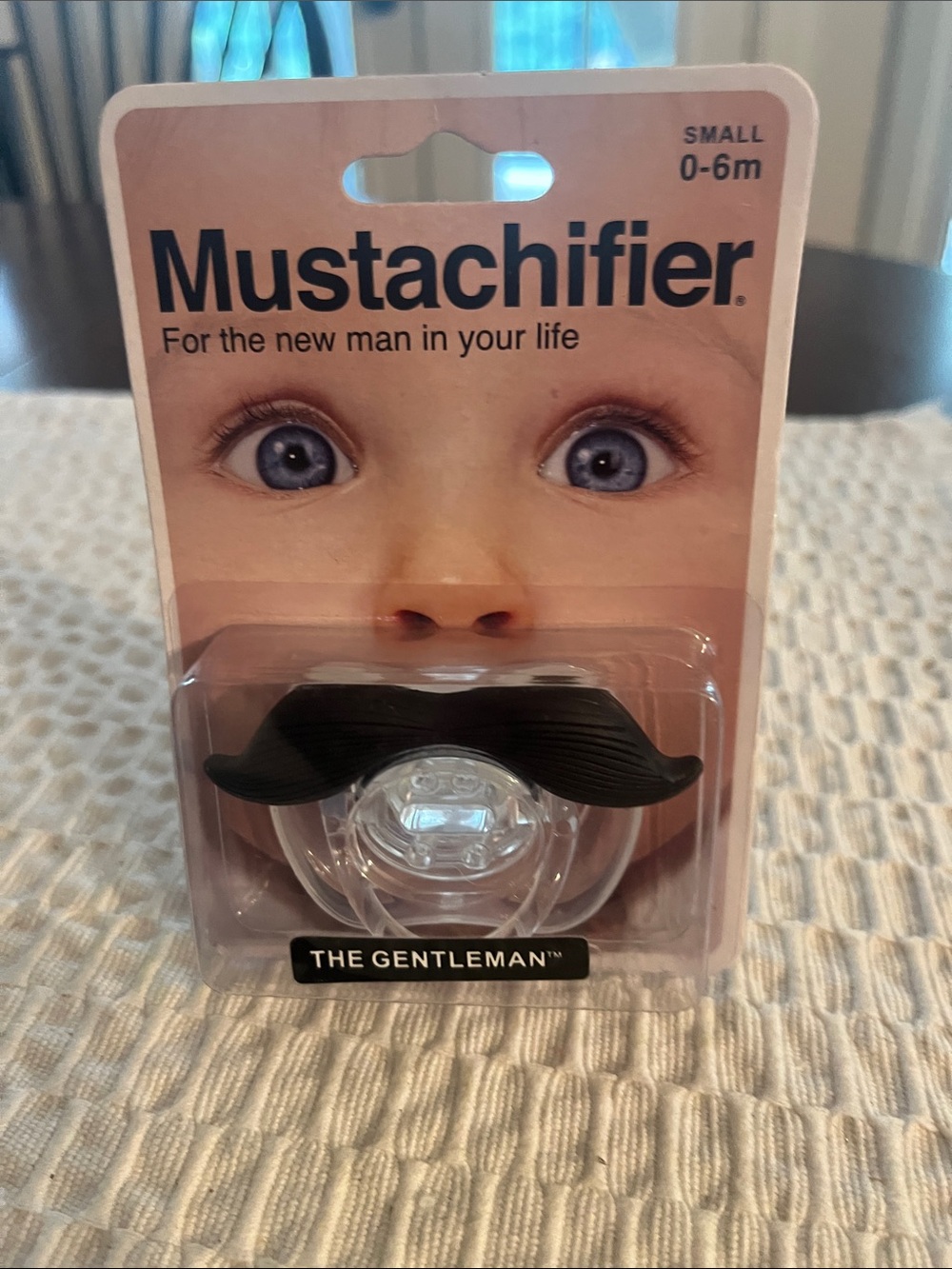 'The Gentleman' Black Mustache Pacifier for Babies